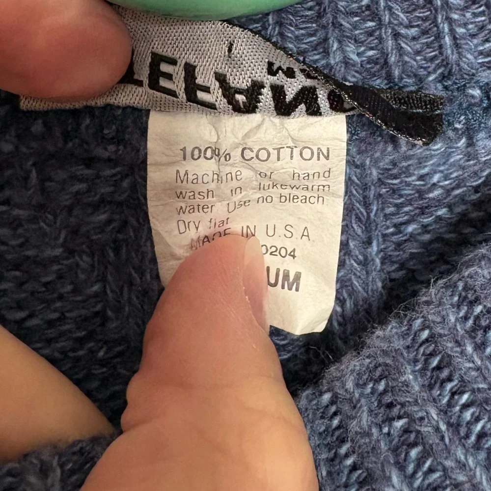 Stefano Man Men’s 100% Cotton Striped Crewneck Sweater. Size Medium.